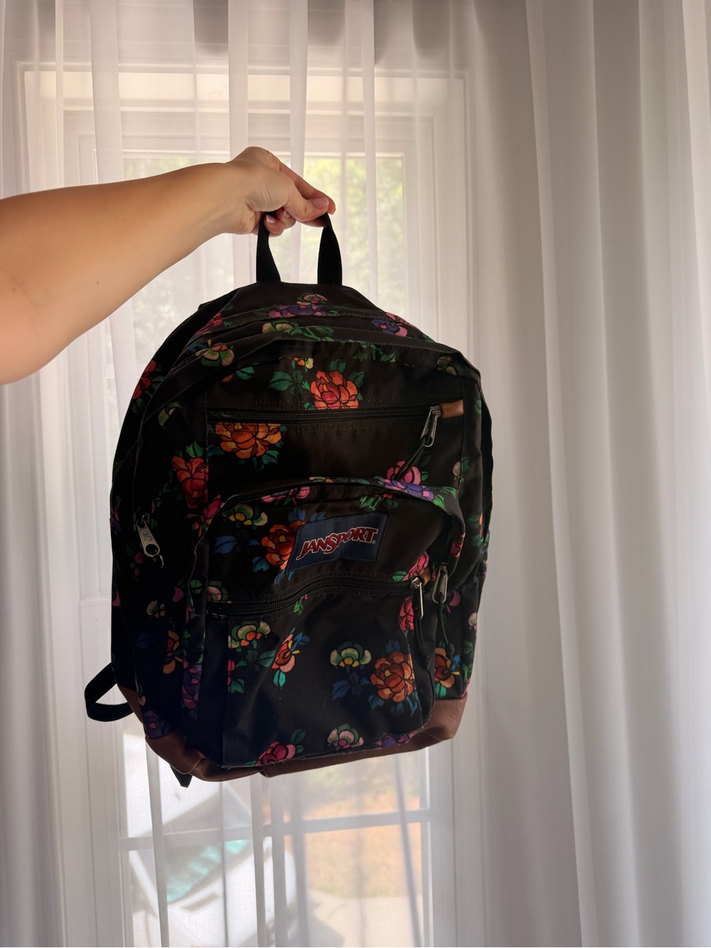 Jansport Black Floral Everyday Backpack